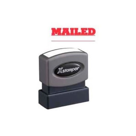 SHACHIHATA INC. Xstamper® Pre-Inked Message Stamp, MAILED, 1-5/8" x 1/2", Red 1218